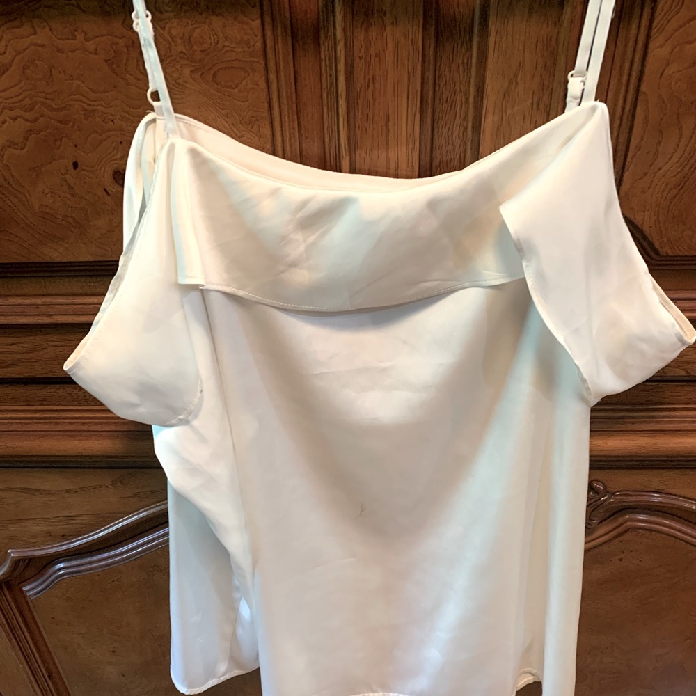 Express Elegant Off-Shoulder White Blouse